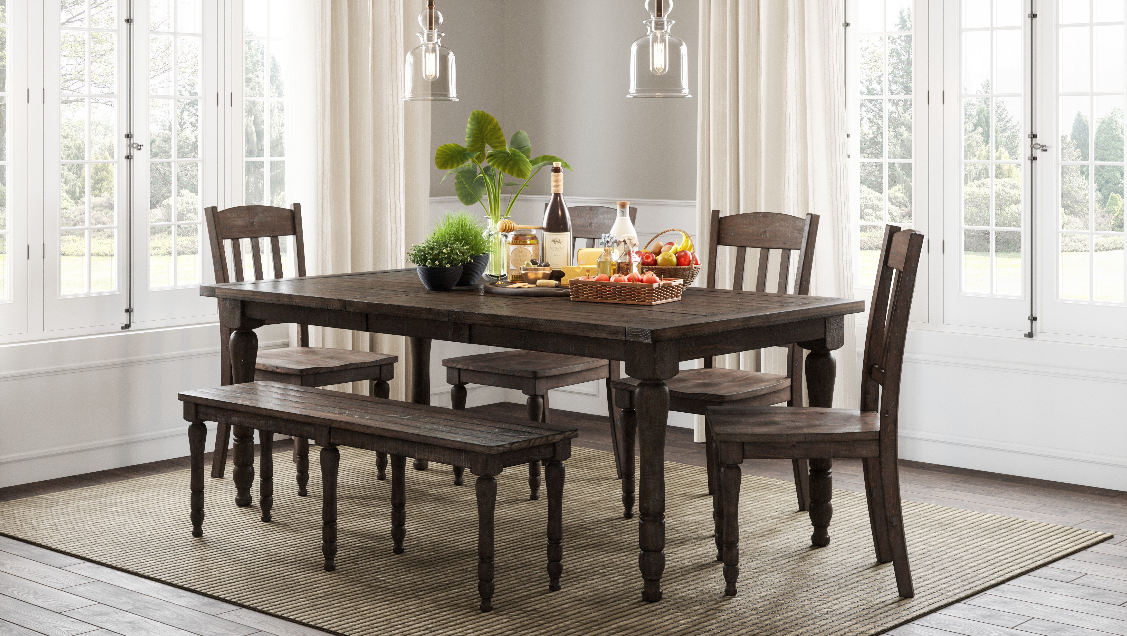 Jofran madison county round deals to oval dining table